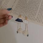 Asymmetrical Cloud & Mountain Drop Earring / Clip-on Earring