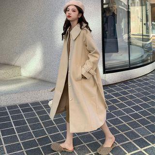 Plain Woolen Long Cardigan