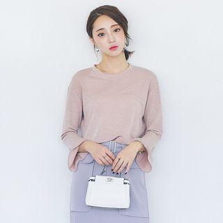 3/4-sleeved Knit Top