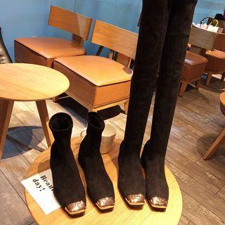 Block Heel Short Boots / Block Heel Over-the-knee Boots