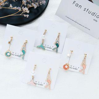 Non-matching Alloy Mermaid Dangle Earring