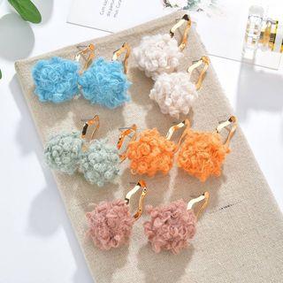 Geometric Pom Pom Drop Earring