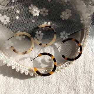Leopard Print Hoop Earring