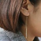 Beaded Threader Earring 1 Pair - Thread Through Earring - Gold - One Size