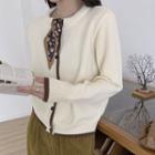 Round-neck Button-up Cardigan
