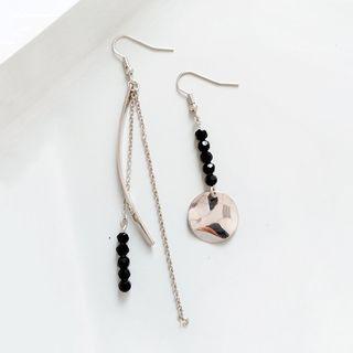 Metal Disc Non-matching Drop Earring