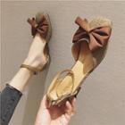 Low-heel Bow Detail Sandals