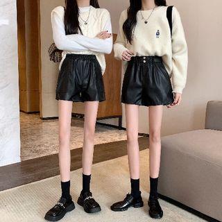 Faux Leather Wide Leg Shorts (various Designs)