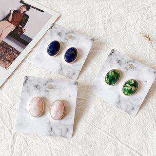 Acetate Oval Earring