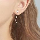 925 Sterling Silver Star Swirl Dangle Earring 1 Pair - As Shown In Figure - One Size