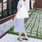 Striped Long T-shirt Dress