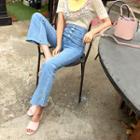 Button-fly High-rise Boot-cut Jeans