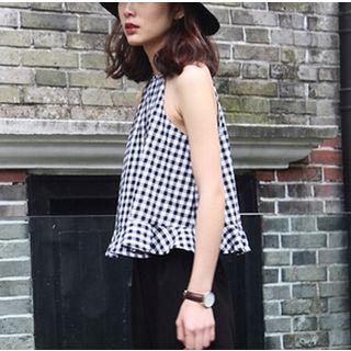 Gingham Sleeveless Top