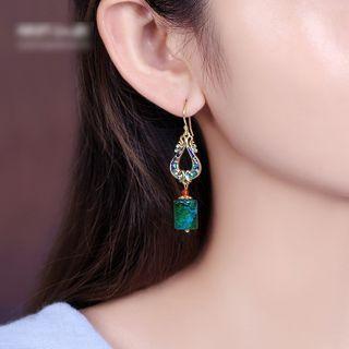 Retro Faux Crystal Alloy Dangle Earring