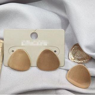 Alloy Triangle Earring 1 Pair - Dark Gold - One Size