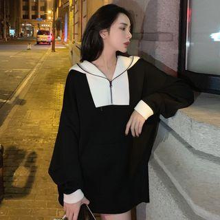 Two-tone Half-zip Hoodie