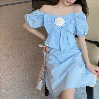Off-shoulder Bow Dress
