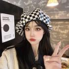 Checkered Beret Plaid - Black & White - M