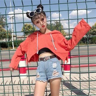 Cropped Long-sleeve Hoodie