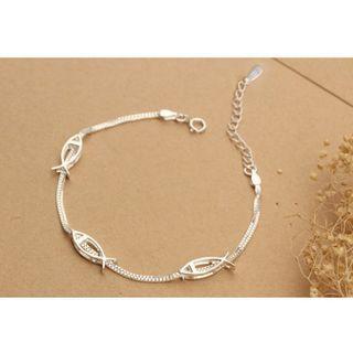 Fish Sterling Silver Bracelet Silver - One Size