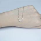Freshwater Pearl Pendant Sterling Silver Choker Silver - One Size
