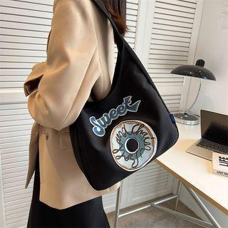 Donut Embroidered Shoulder Bag