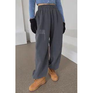 Letter Stitched Jogger Pants