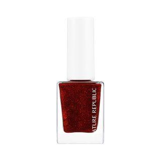 Nature Republic - Color & Nature Nail Color 2018 (glitter/pearl) (15 Colors) #63 Wild Red