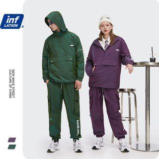 Unisex Reflective Loose-fit Hooded Windbreaker / Cargo Jogger Pants