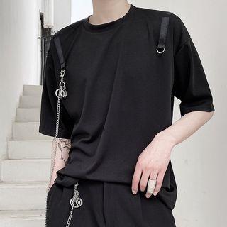 Chain-detail Short-sleeve Oversize Tee