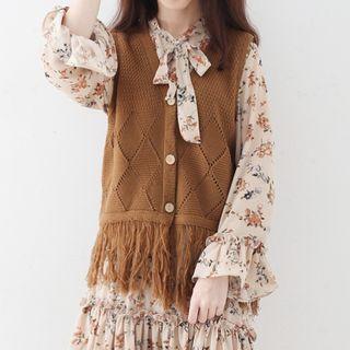 Tasseled Knit Vest