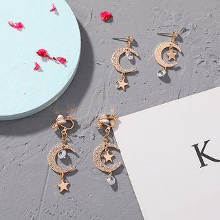 Crescent & Star Earring