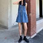 Sleeveless Denim Mini A-line Dress / Camisole Top