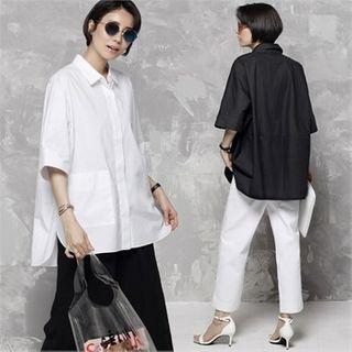 3-4-sleeve Boxy Shirt