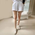 Drawcord Cotton Track Shorts