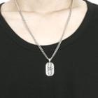 Metallic-pendant Chain Necklace