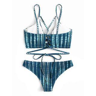 Swim Set: Dotted Bikini Top + Bottom