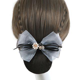 Bow Hair Clip With Hair Net