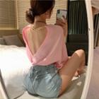 Chain Cutout-back T-shirt