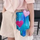 Glitters Heart Accent Popsicle Shape Crossbody Bag