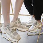 Couple Matching Mesh Paneled Platform Sneakers