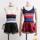 Colorblock Cropped Knit Camisole