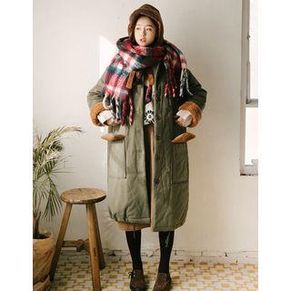 Buttoned Sherpa-fleece Coat