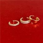 Set Of 3 : Rhinestone / Alloy Cuff Earring (assorted Designs) D - Gold - One Size