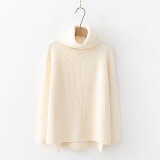 Turtleneck Sweater Beige - One Size