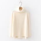 Turtleneck Sweater Beige - One Size