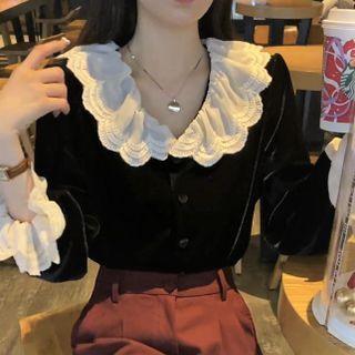 Contrast Panel Blouse