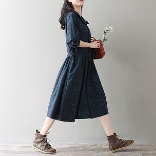 Long-sleeve Melange Dress