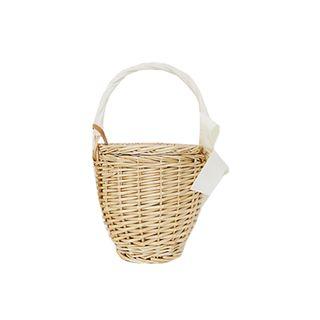 Woven-rattan Basket Bag