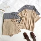Plain Short-sleeve T-shirt + Plain Skorts
